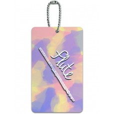 Flute Musical Instrument Music Woodwind ID Tag Luggage Card for Suitcase or Carry-On   556582586